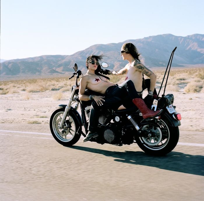Girls on a motorcycle in Varangal