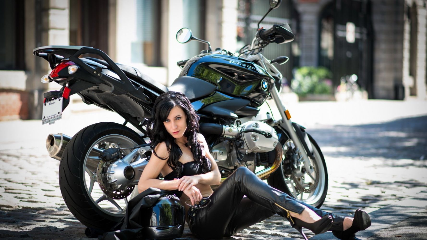 European women on bikes in Varangal