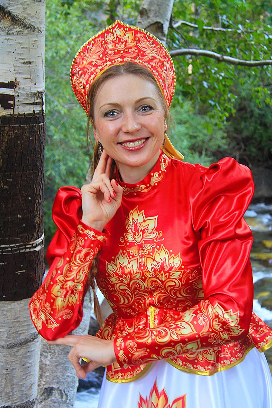 Women in Slavic costumes in Varangal