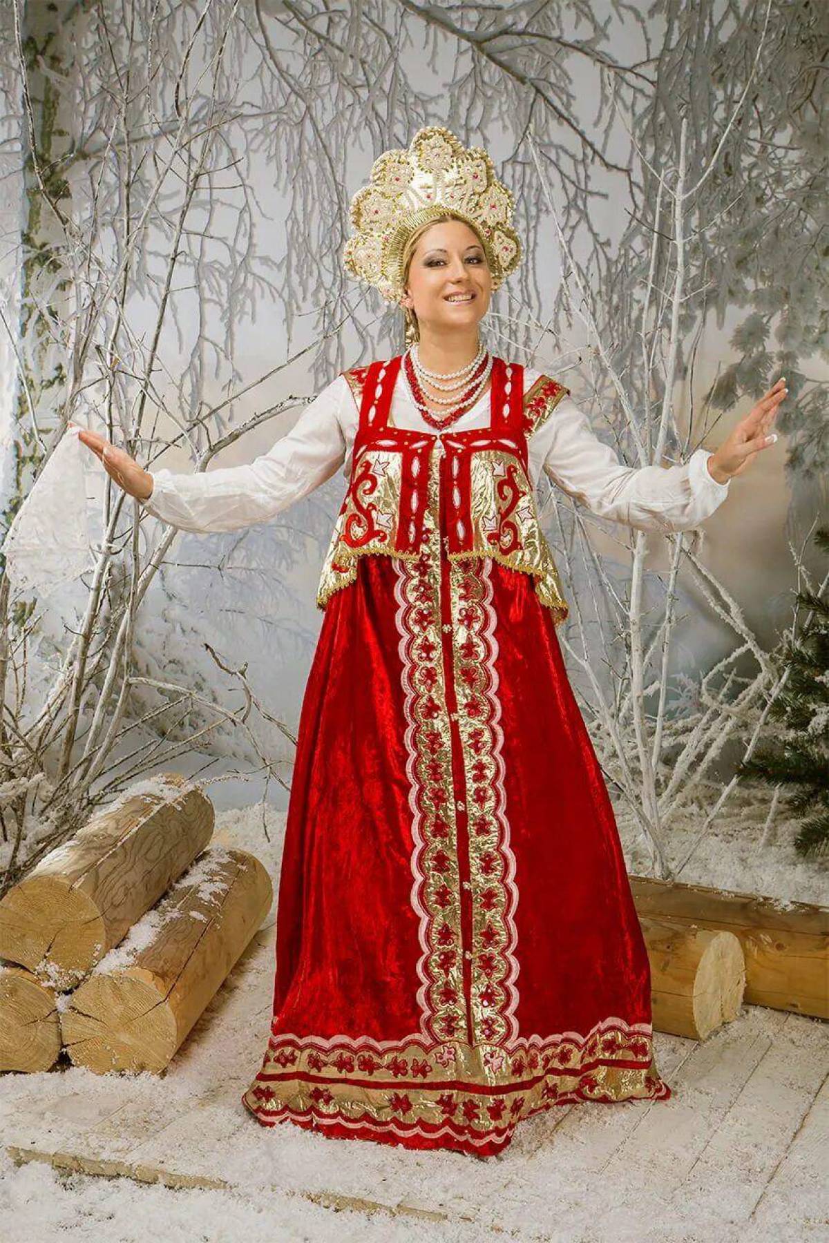 Girls in Slavic costumes in Varangal