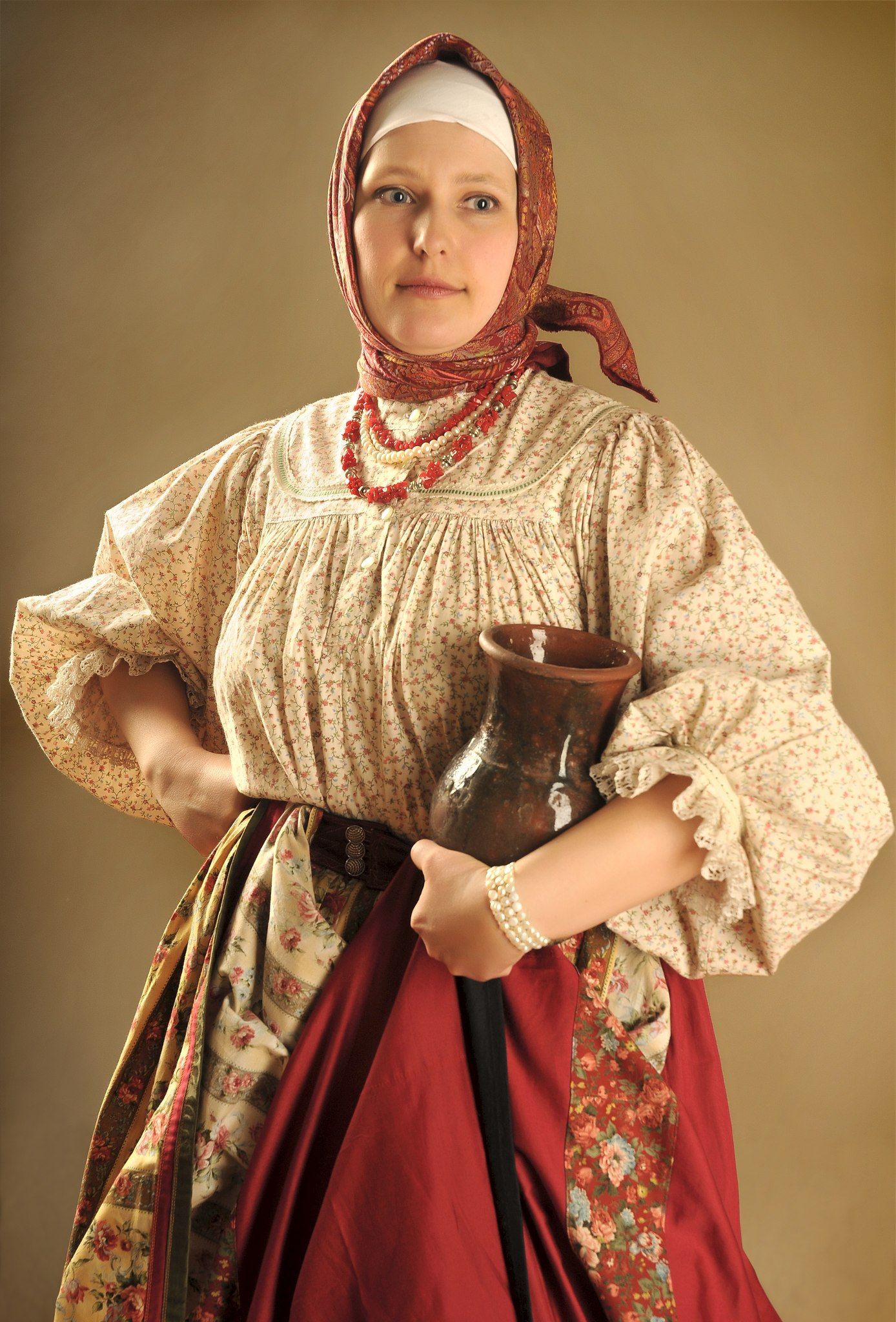 Girls in Slavic costumes in Varangal