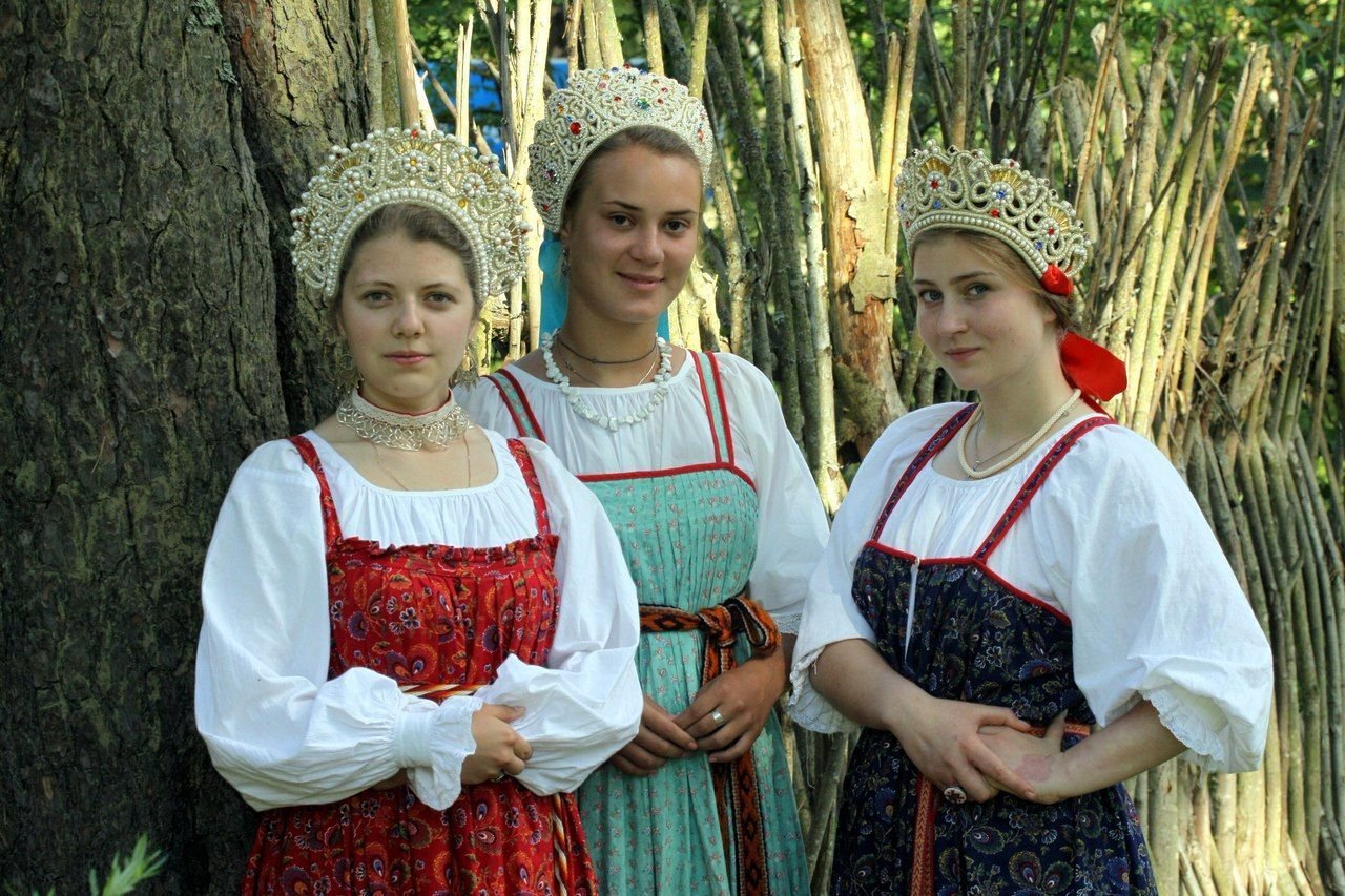 Sexy model Girls in Slavic costumes in Varangal