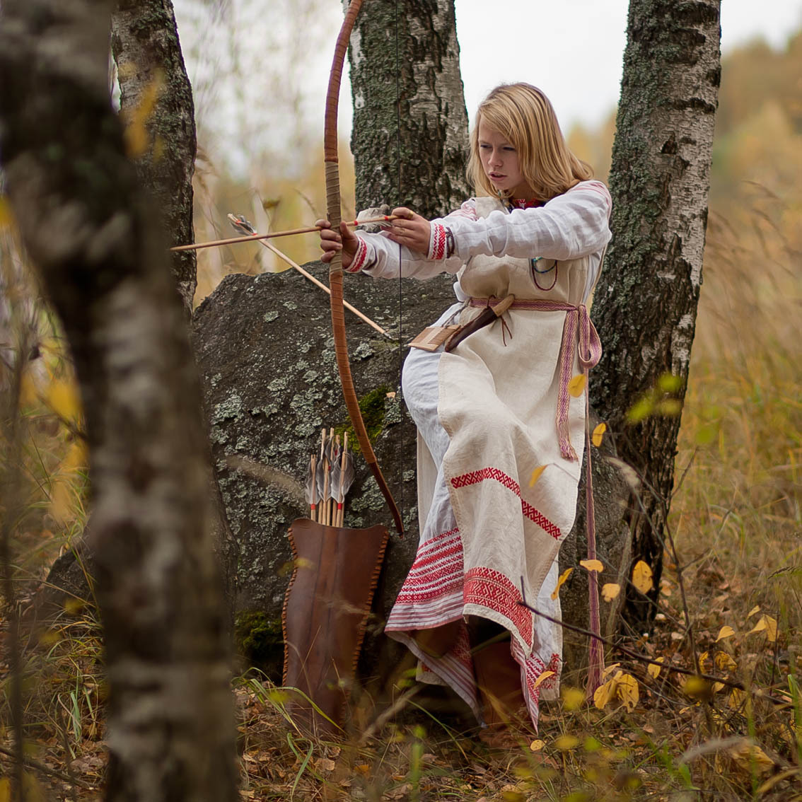 Sexy photo Girls in Slavic costumes in Varangal